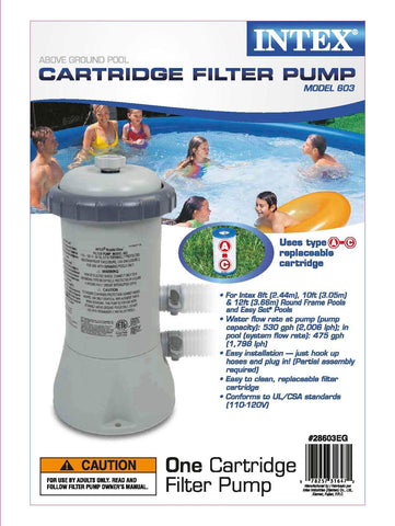 Intex C530 Krystal Clear pump warranty and support information