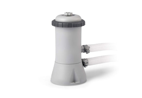 Intex C530 Krystal Clear pump outdoors with pool setup showcasing versatility