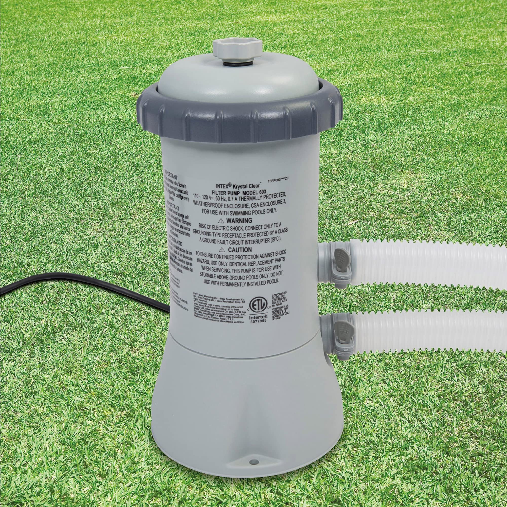 Intex C530 Krystal Clear pump promoting consistent water flow for cleaner pool water