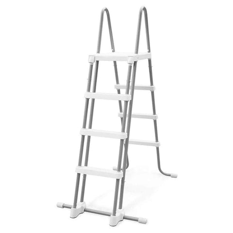 Quick assembly with lock-in mechanism on the Intex ladder.