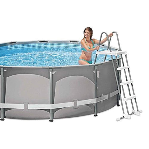 Storage-friendly design helps keep pool area tidy.