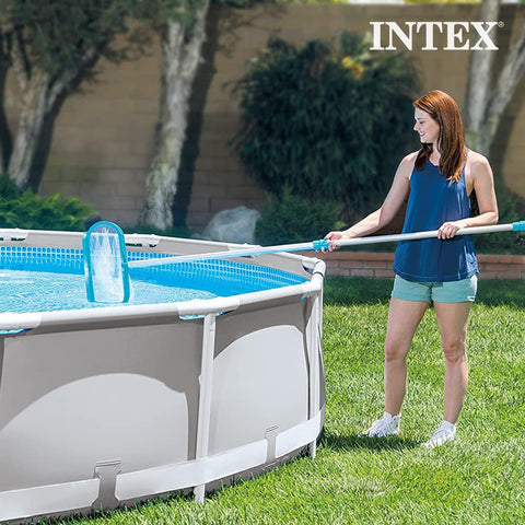 Intex scrubber vacuum cleans walls and surfaces for thorough maintenance.