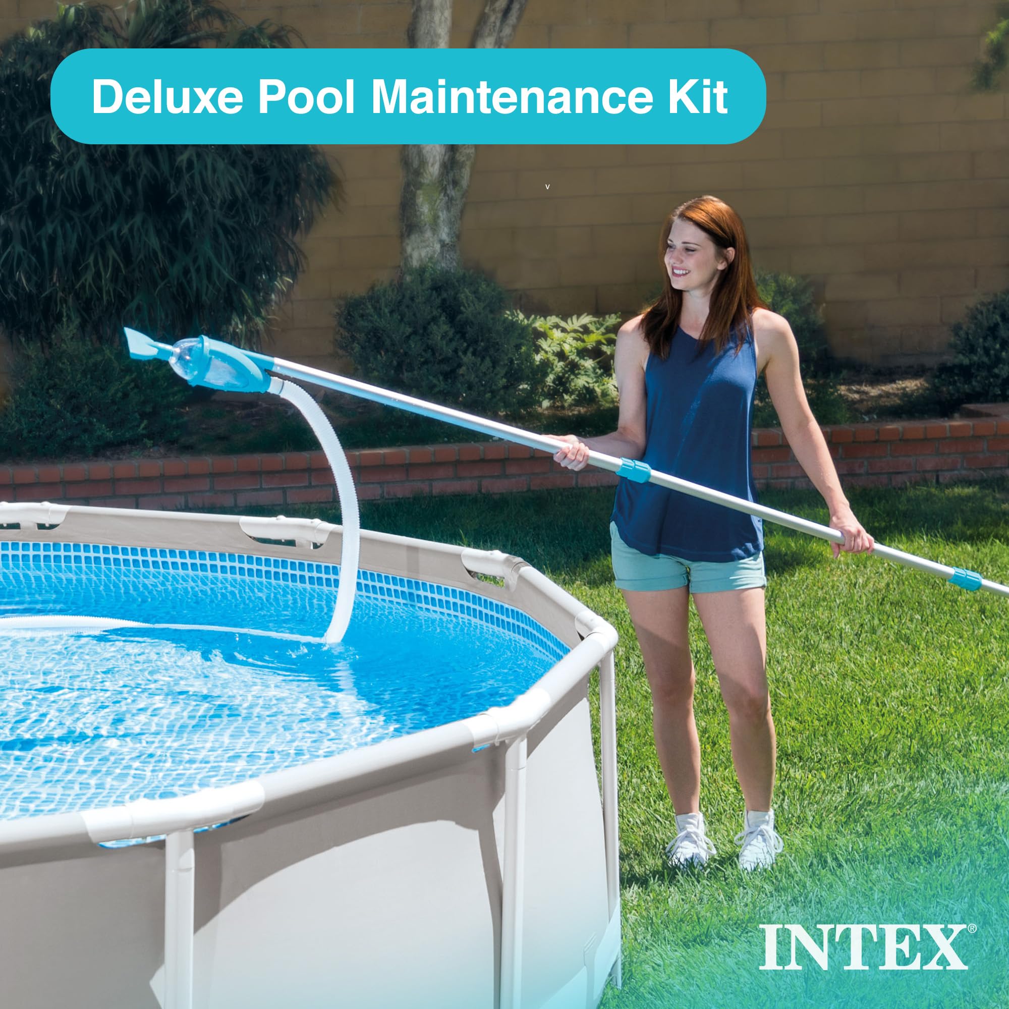 Intex vacuum head in action delivering strong suction for debris removal.