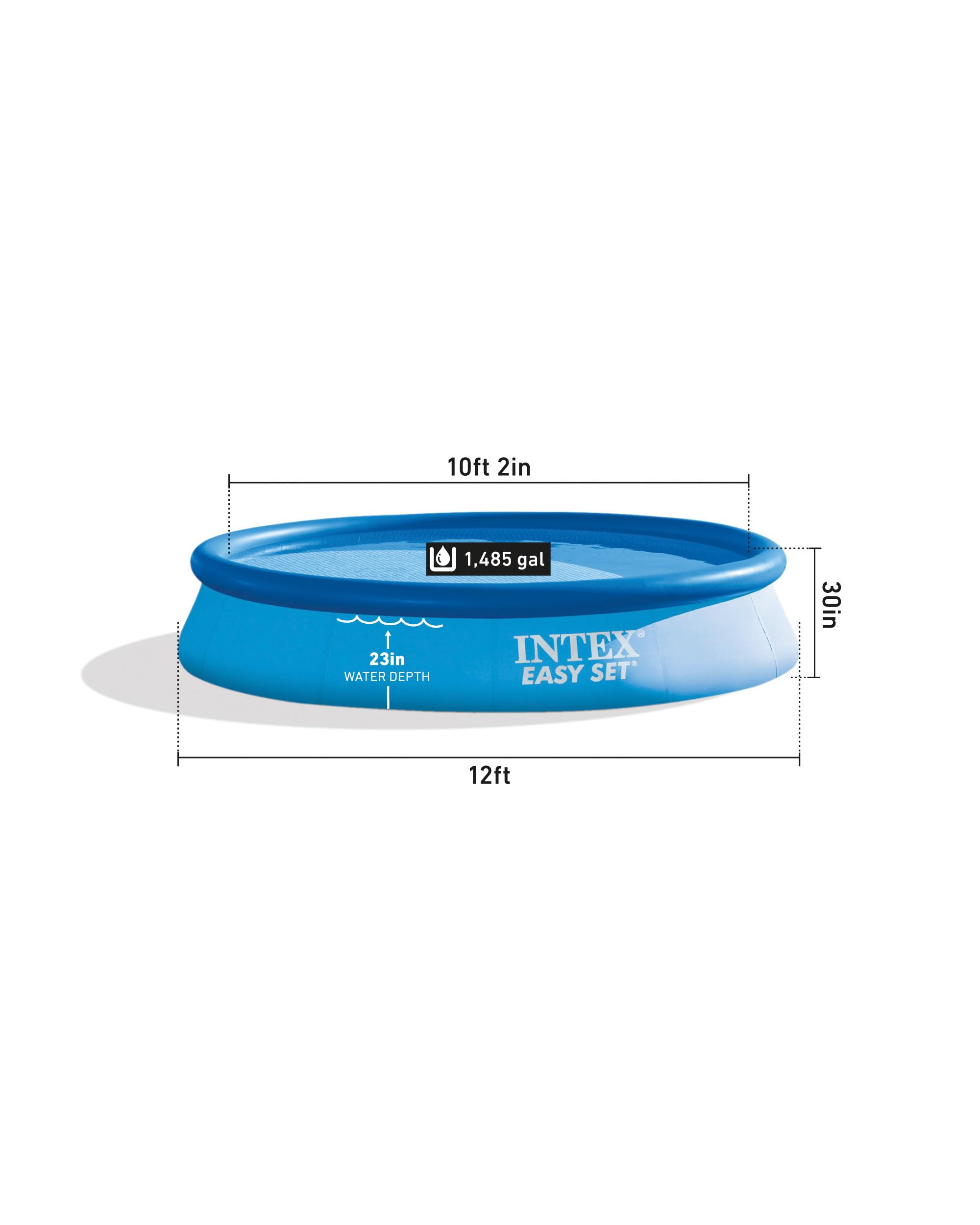 Intex Easy Set pool puncture-resistant material withstands summer play and daily splashes.