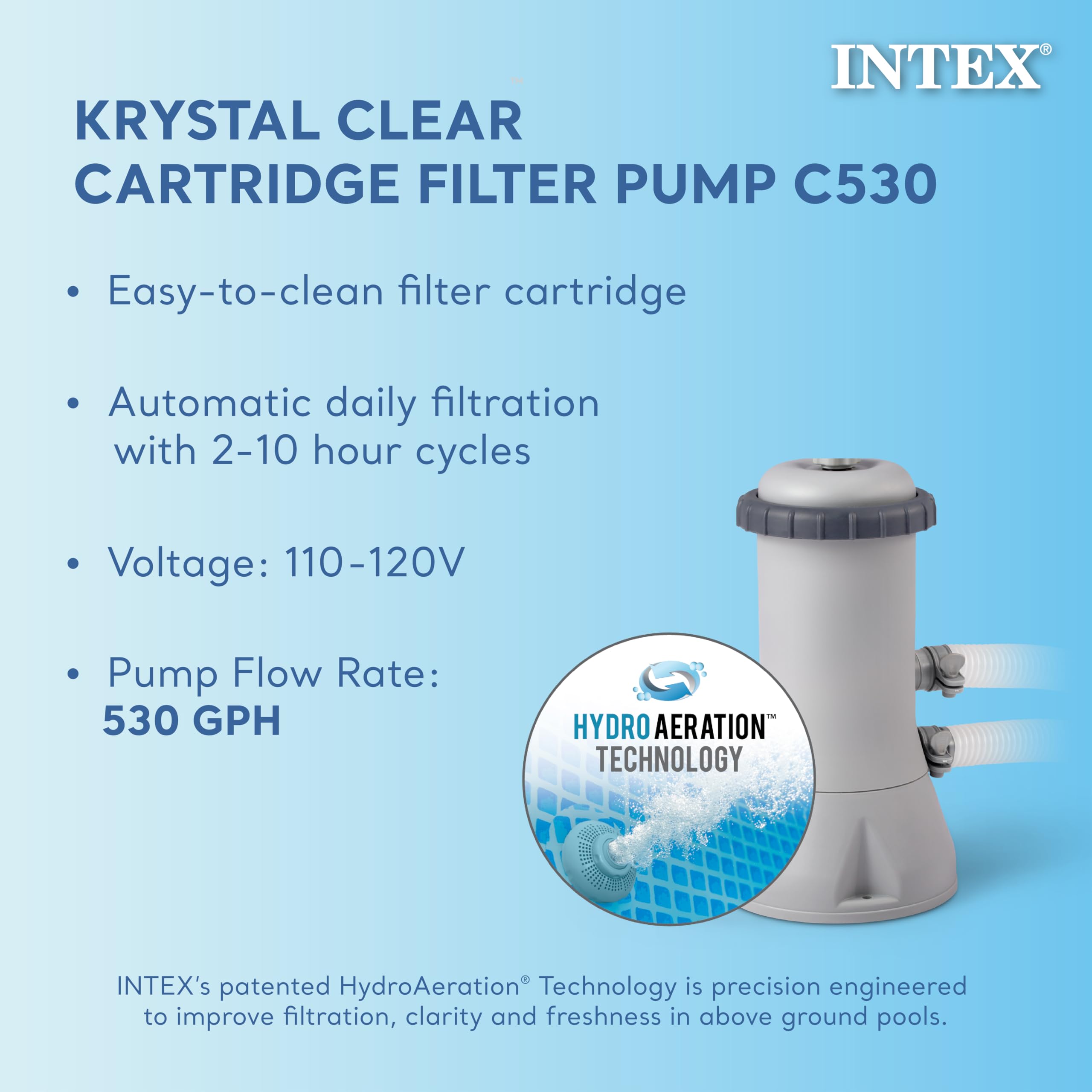 Intex Easy Set pool 3-ply PVC construction resists punctures during use.