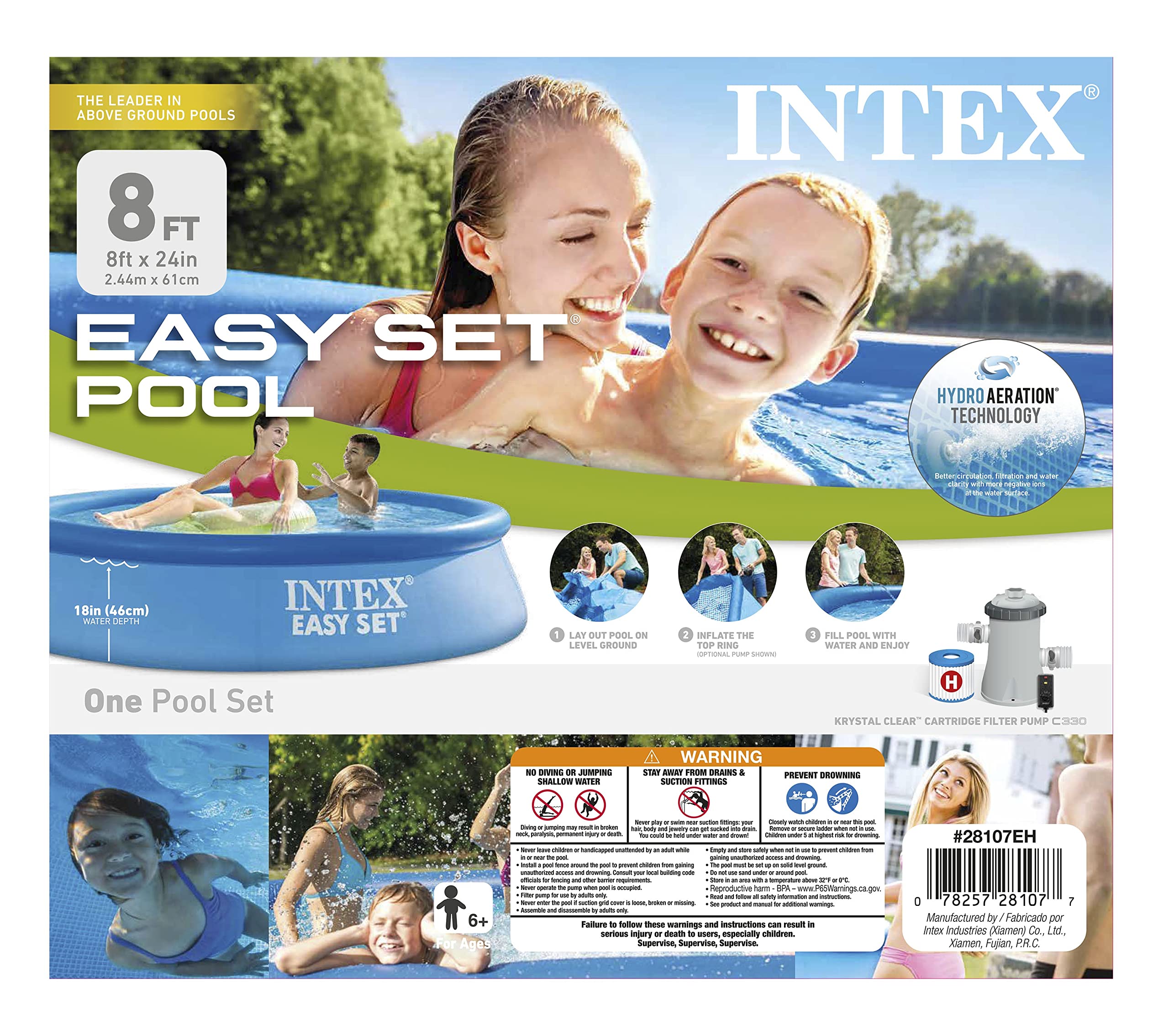 Intex Easy Set setup guide ensures quick, safe assembly.