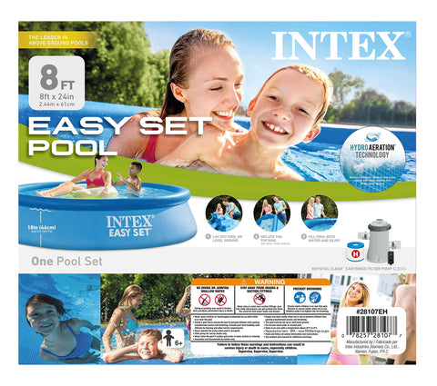 Intex Easy Set setup guide ensures quick, safe assembly.