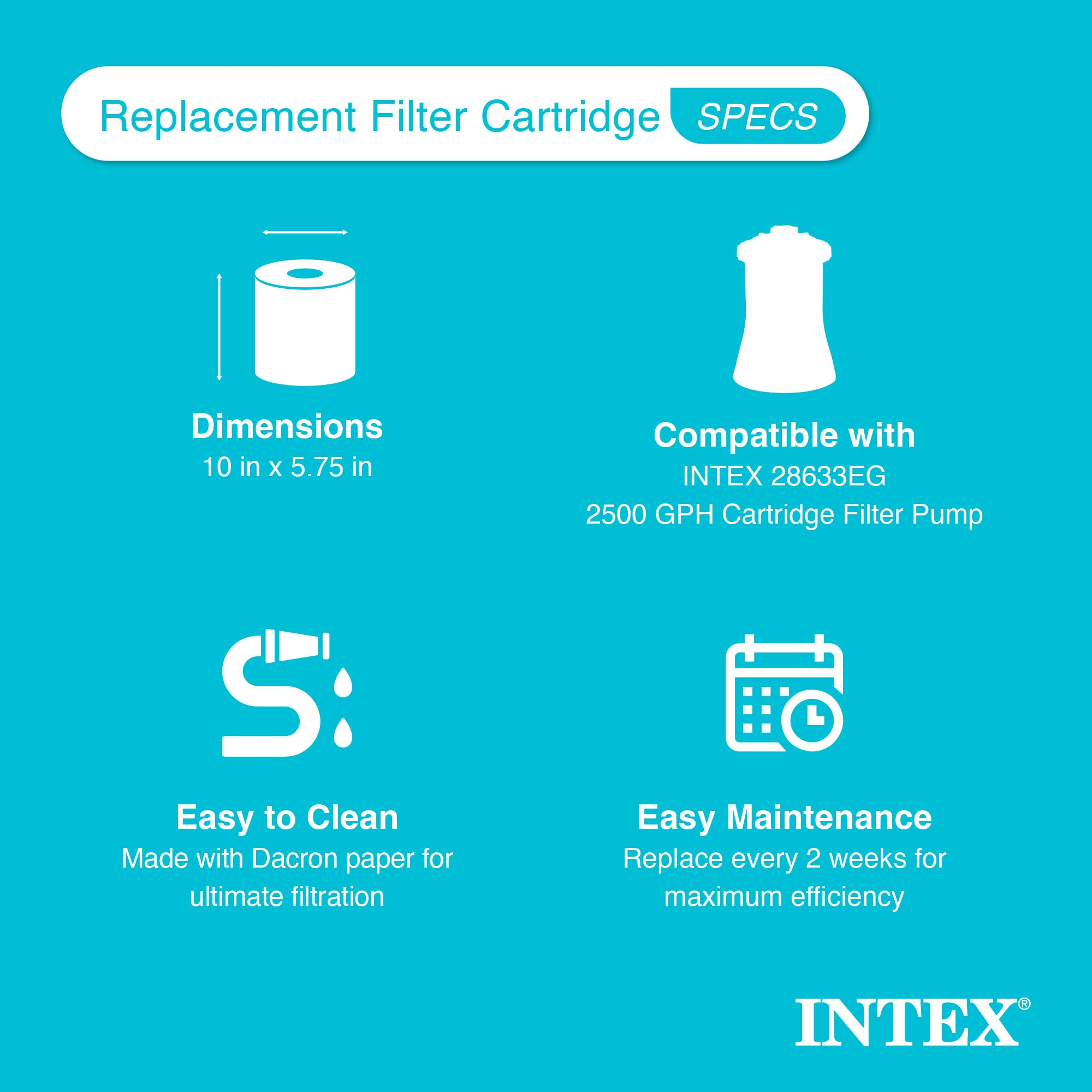 Intex filter unit compatibility with popular models listed for quick swaps.