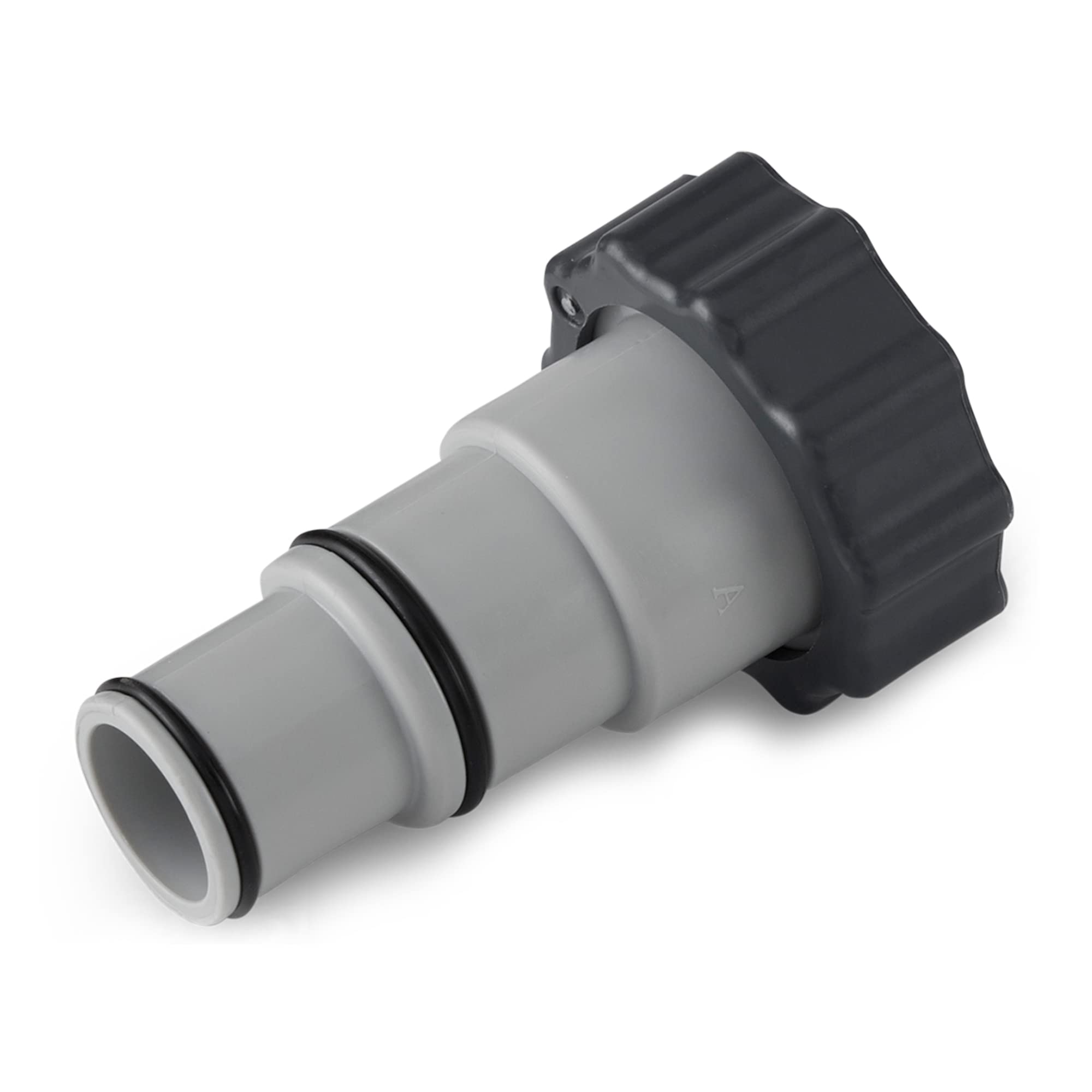 Intex adapter A converts threaded to clamp hoses for 1.5 and 1.25 inch lines.