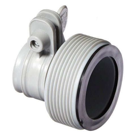 Intex Hose Conversion Adapter B Kit pair demonstrates a tight compression seal for pool fittings