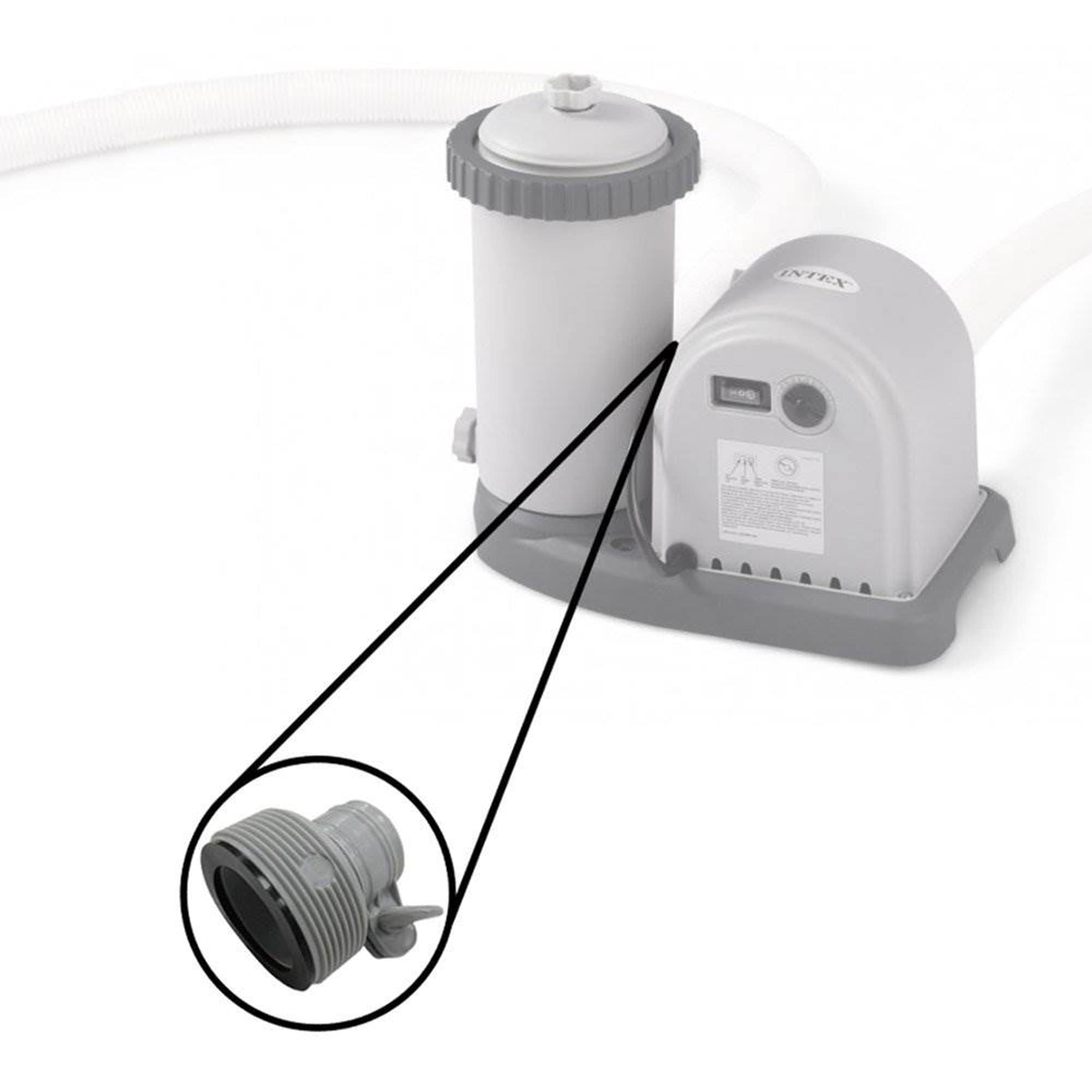 Intex Hose Conversion Adapter B Kit pair highlights twist-on compression ring for easy installation