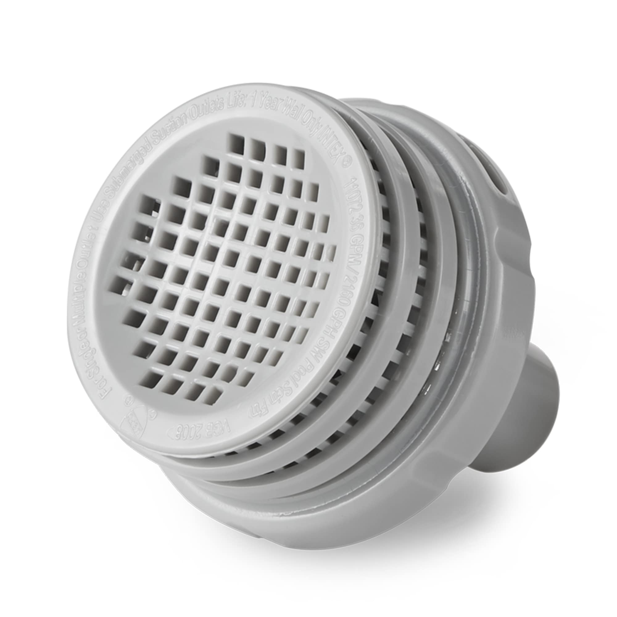 Intex inlet nozzle exterior 12354 with fittings for compatibility.