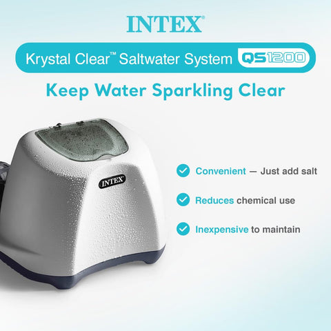 Intex Krystal Clear control panel offers quick access for automated pool care.