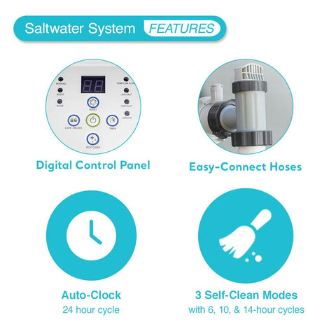 Intex Krystal Clear self-cleaning modes reduce maintenance and keep water clear.