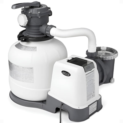 Intex Krystal Clear 2,800 GPH pump front view enhances water clarity