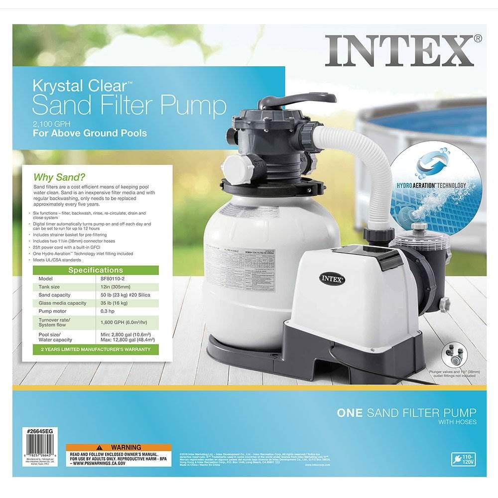 Intex Krystal Clear sand filter pump timer dial ready for scheduling