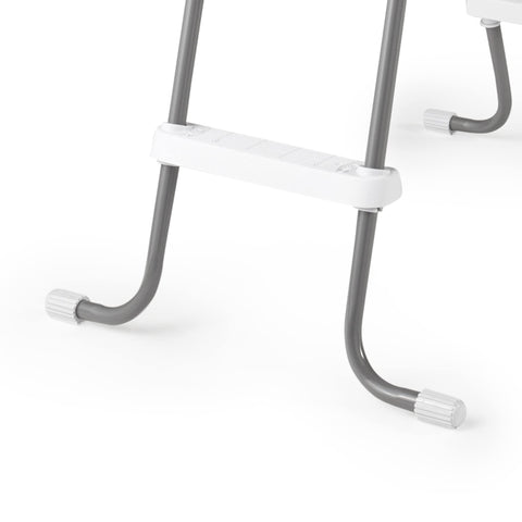 Intex ladder spring-pins top-section secure setup for stability.