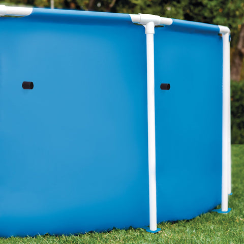 Intex Metal Frame pool creates a welcoming backyard retreat for family and friends.
