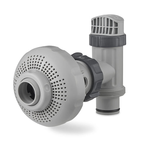 Intex plunger valve 10747 with O-ring ensures secure jet connection.