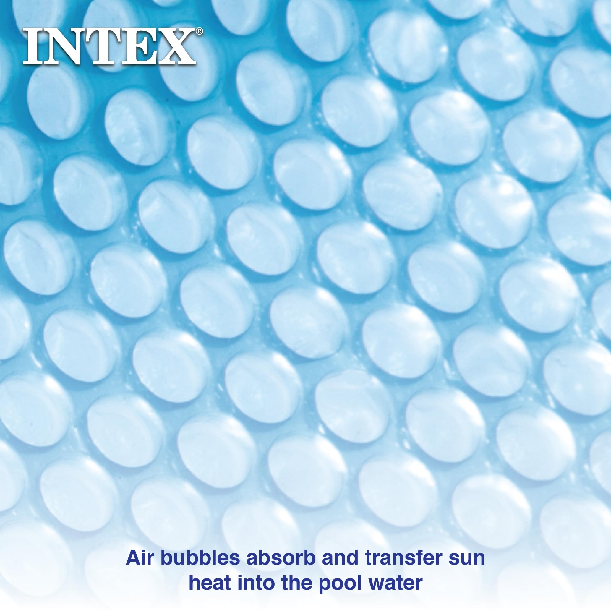 INTEX 28013E Solar Pool Cover lowers chemical use by limiting evaporation and debris.
