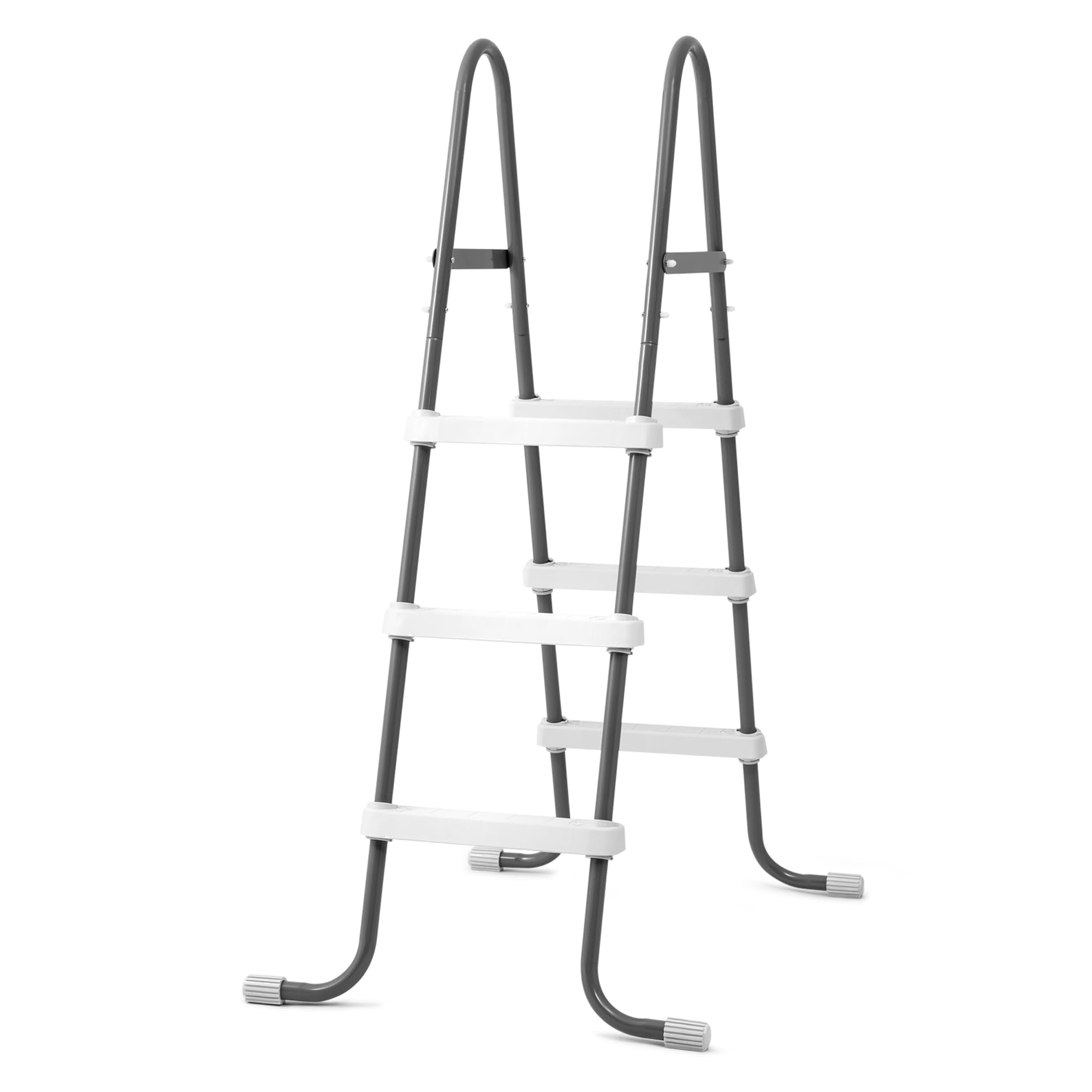 Intex pool ladder top brace enhances stability for safe entry and exit.