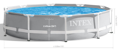 Intex Prism Frame pump with 330 GPH cartridge for efficient water circulation.