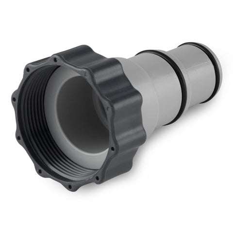 Intex pumps with threaded connection compatibility shown on the adapter.
