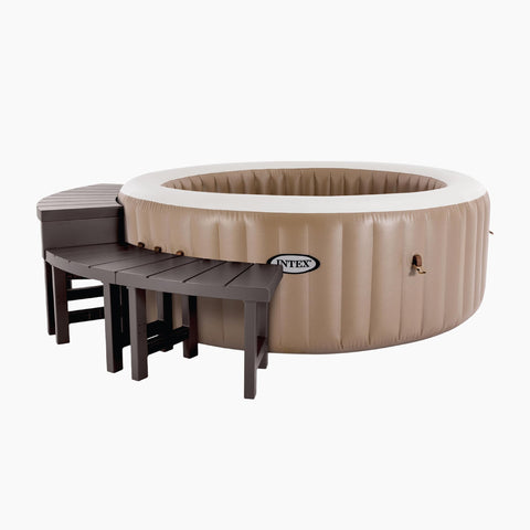 Intex PureSpa medium bench front view for comfortable seating in a four-person spa.