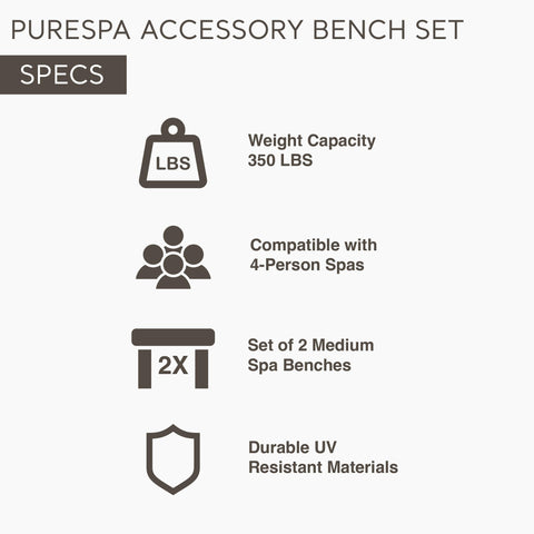 Intex PureSpa benches assembled into wrap-around seating around the spa