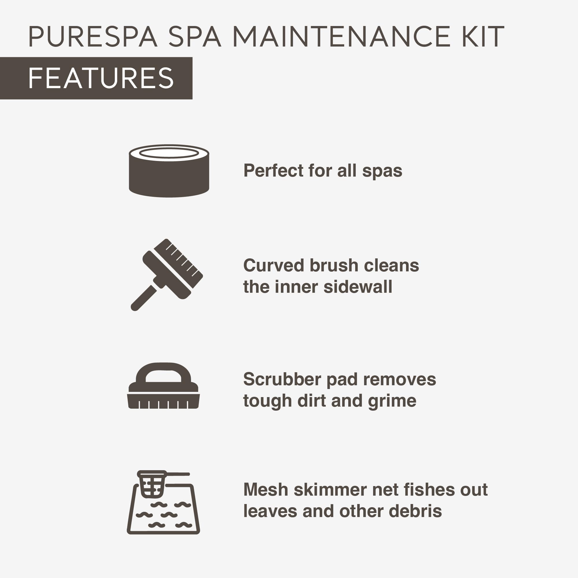 Intex PureSpa curved brush closeup highlights cleaning action on walls.