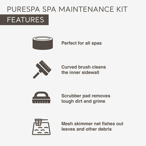 Intex PureSpa curved brush closeup highlights cleaning action on walls.