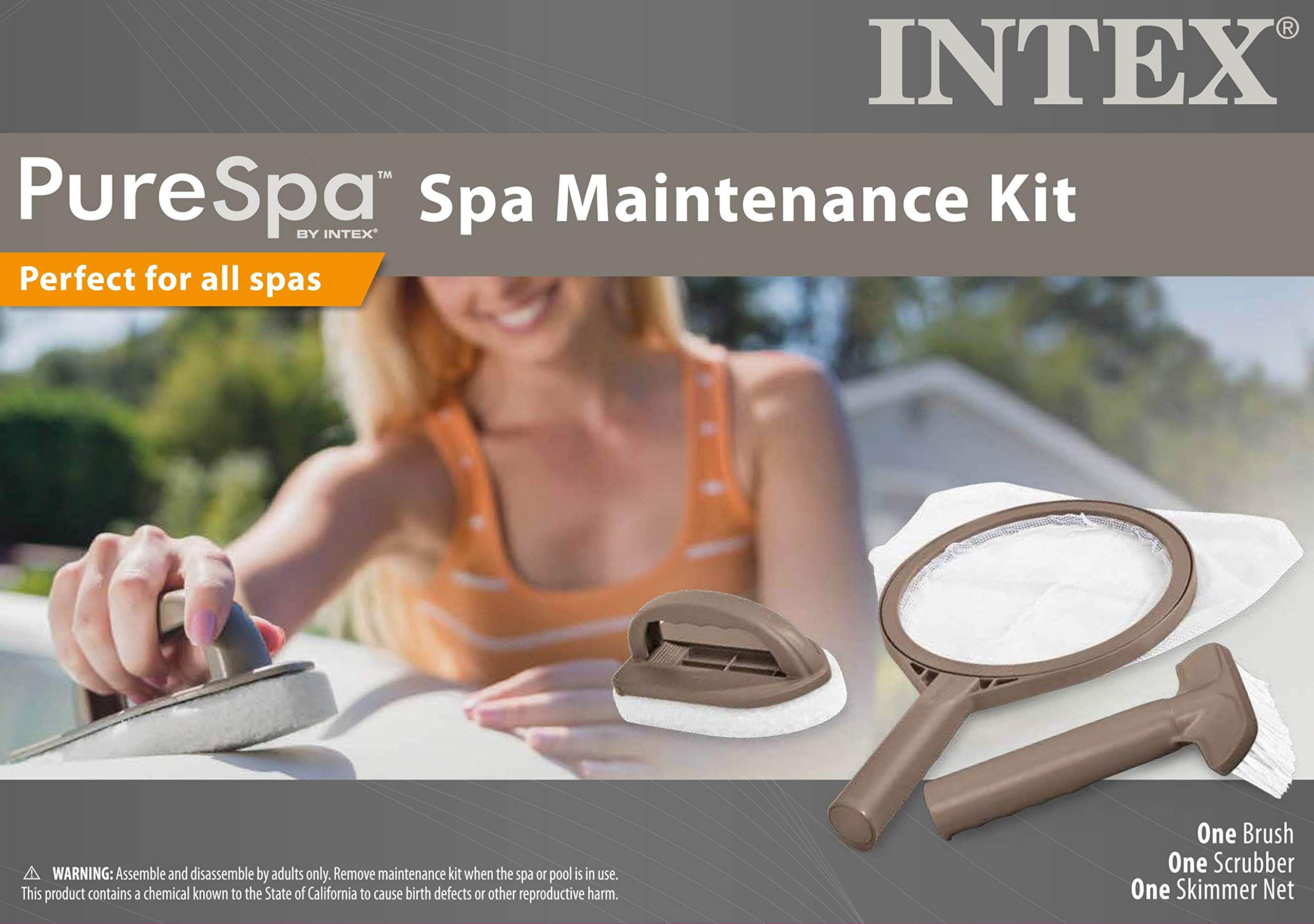 Intex PureSpa complete maintenance kit ready for regular spa care.