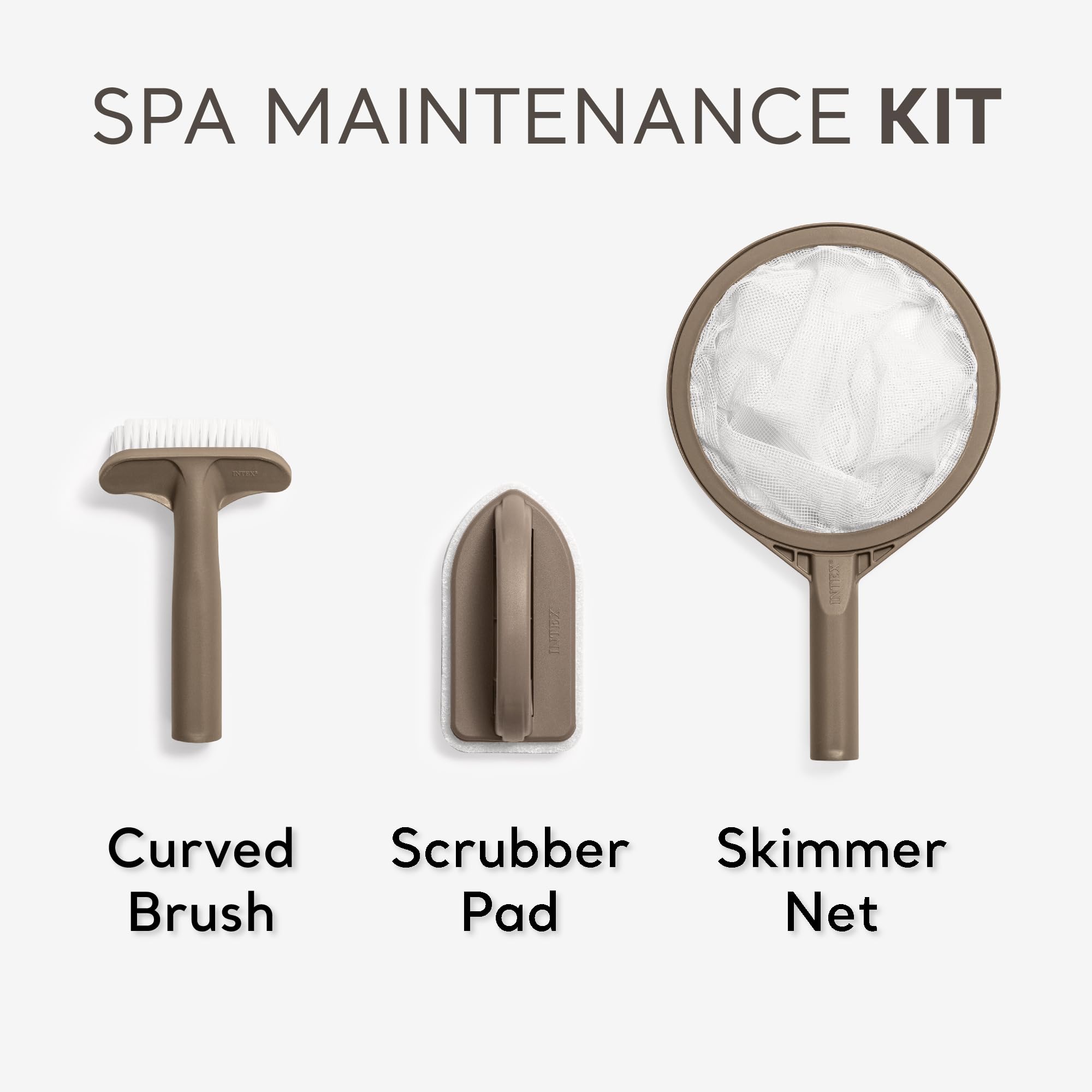 Intex PureSpa kit scrubber pad cleans interior surfaces for a fresh look.