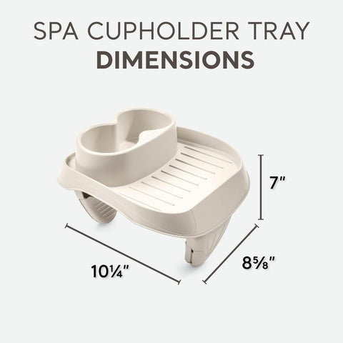 Two-drink capacity keeps beverages within reach during spa sessions.