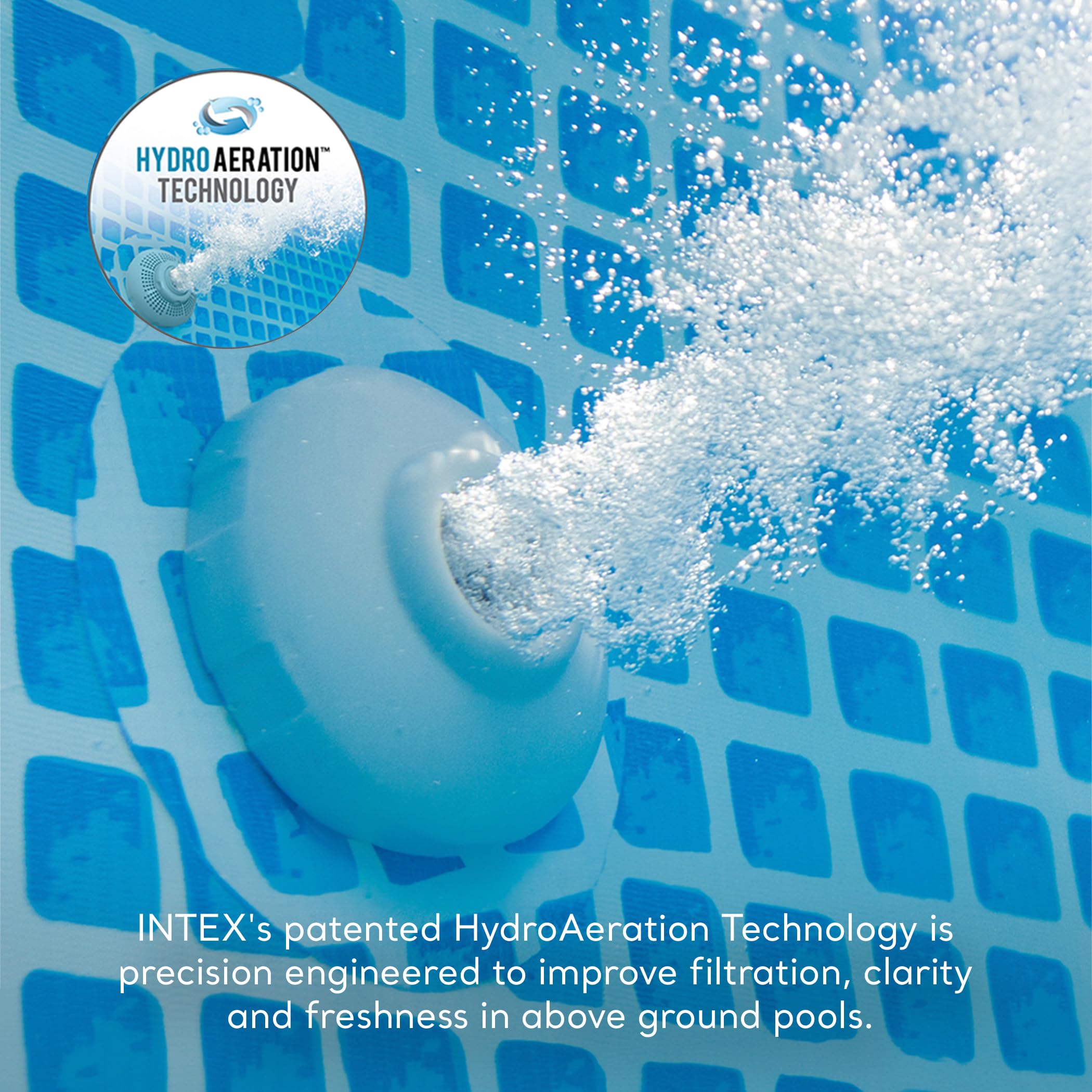 Intex QS500 pump connection demonstrates compatibility with 700–3,200 gph systems.