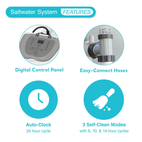 Intex QS500 saltwater pool setup shows simple integration with existing pumps.