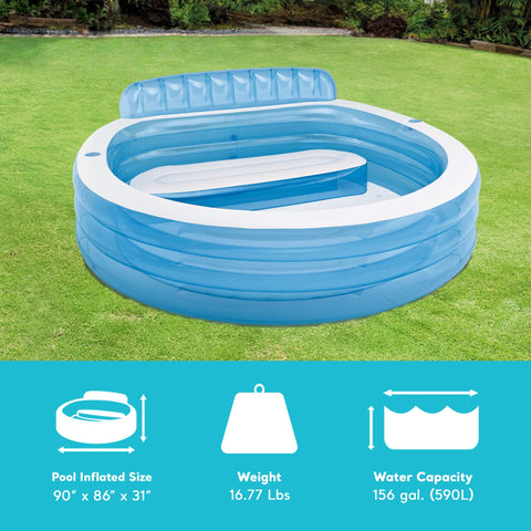 Intex Swim Center two air chambers for quick setup and reliable inflation