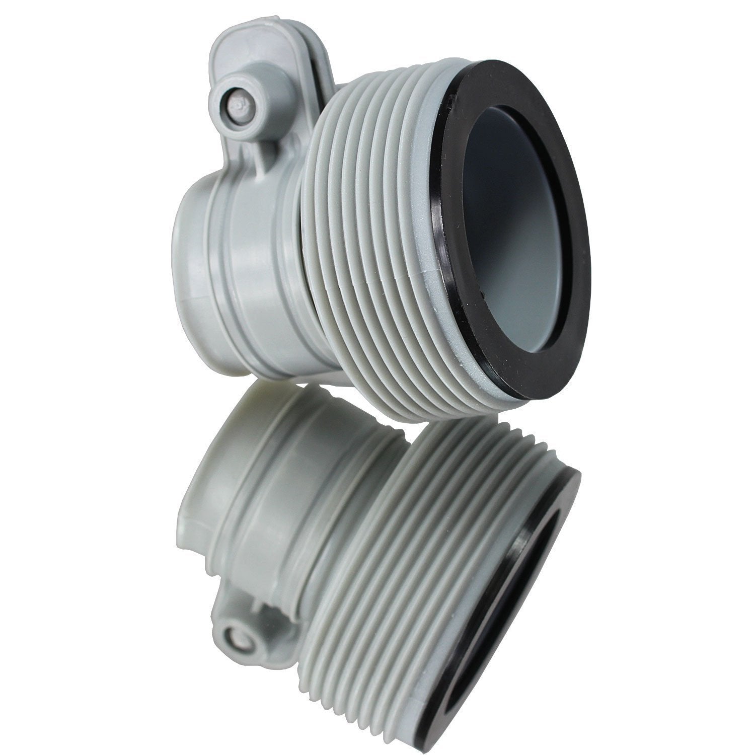 Intex Type B hose adapter demonstrates 1.25 to 1.5 conversion for upgraded pumps.