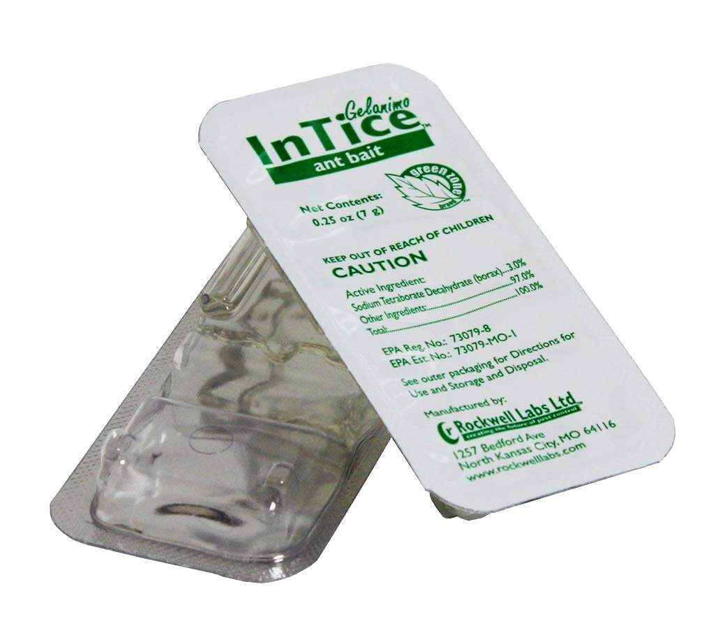 INTICE Gelanimo ant bait station setup under appliances for easy field placement