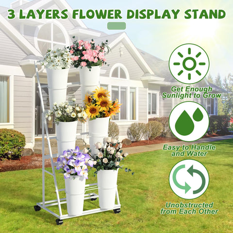 Invech durable metal frame supports plants with stability on any surface.