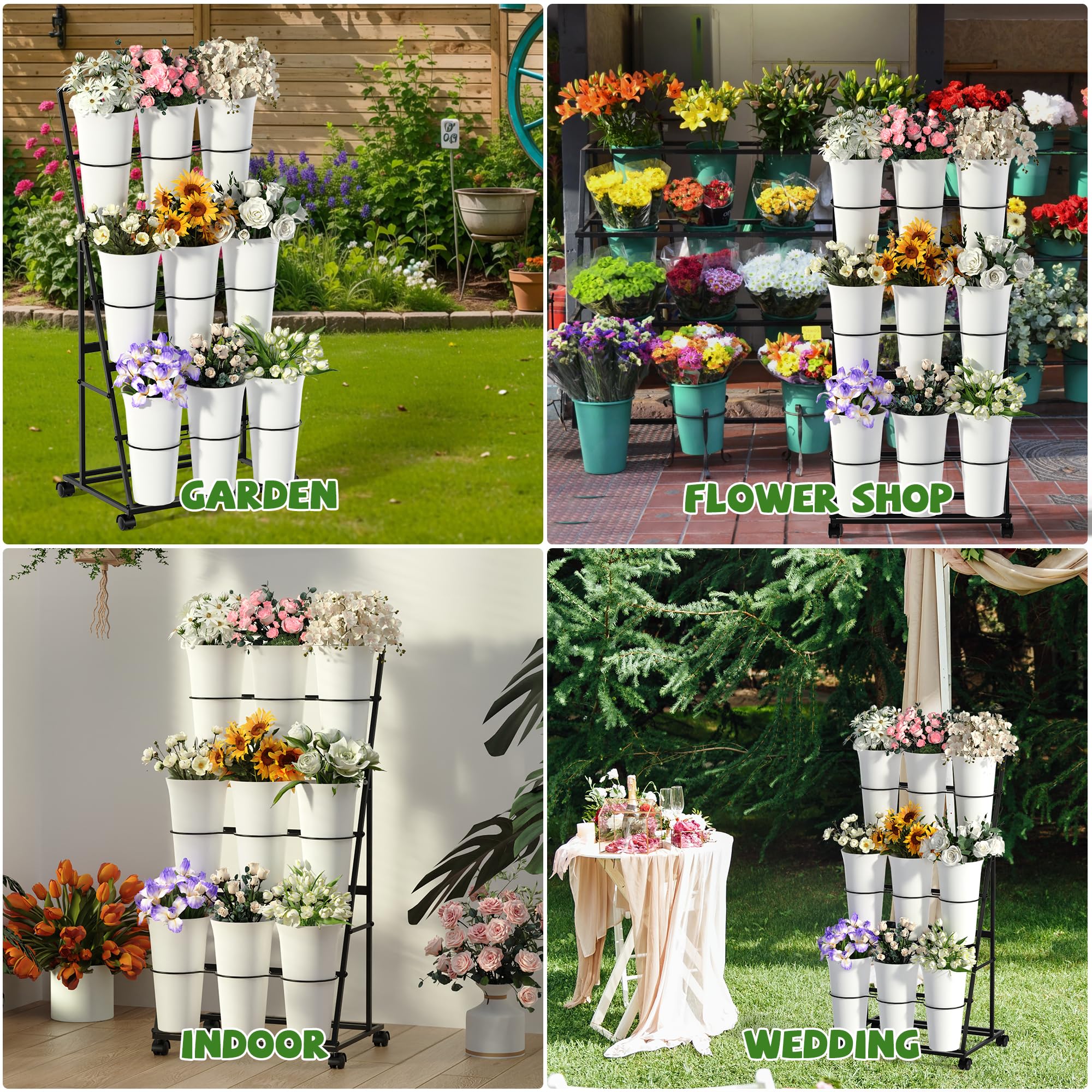 Invech indoor-outdoor flower display suitable for shops and events.