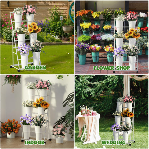 Invech removable buckets for flexible use as standalone planters.