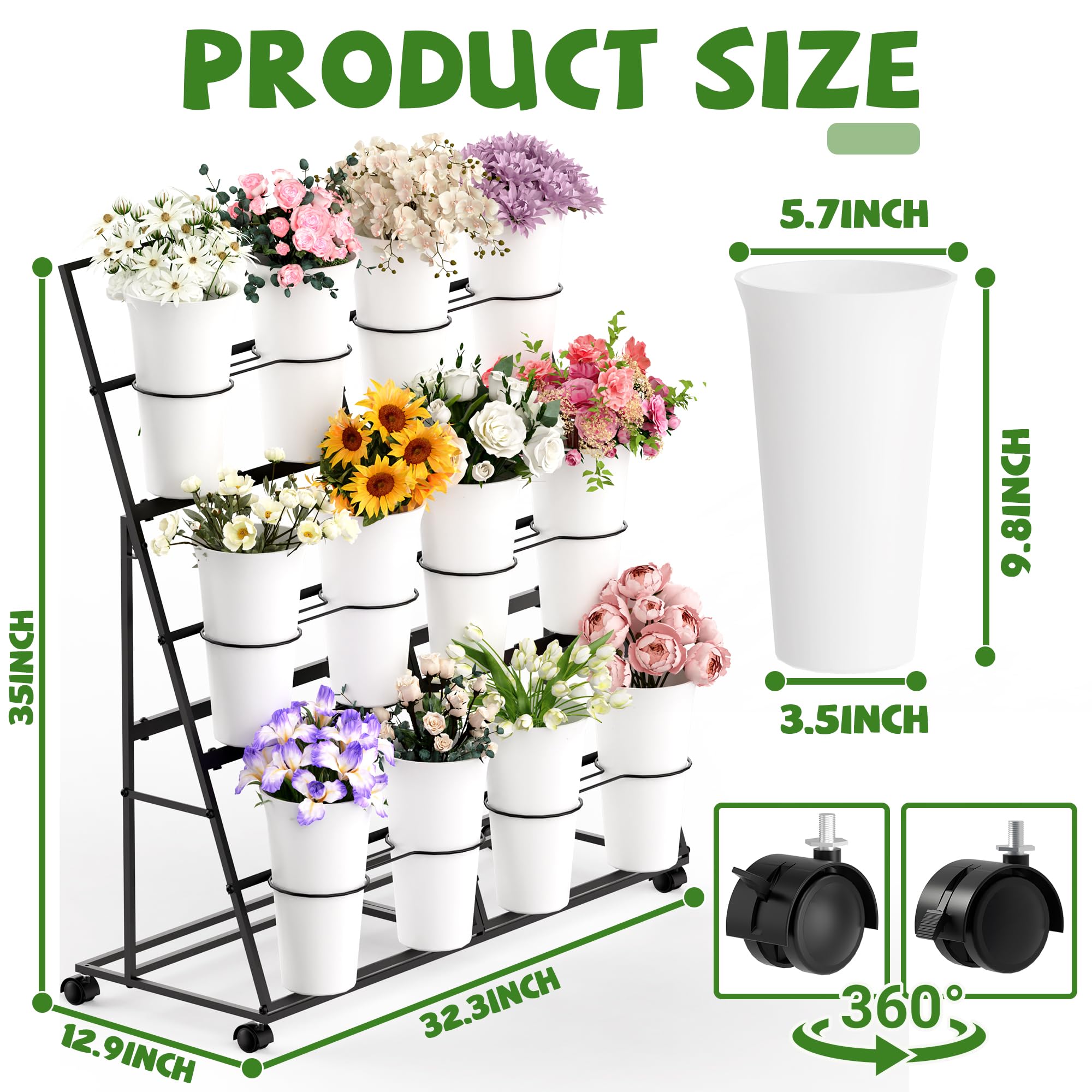 Invech stand suits weddings, gardens, and shops with elegant style