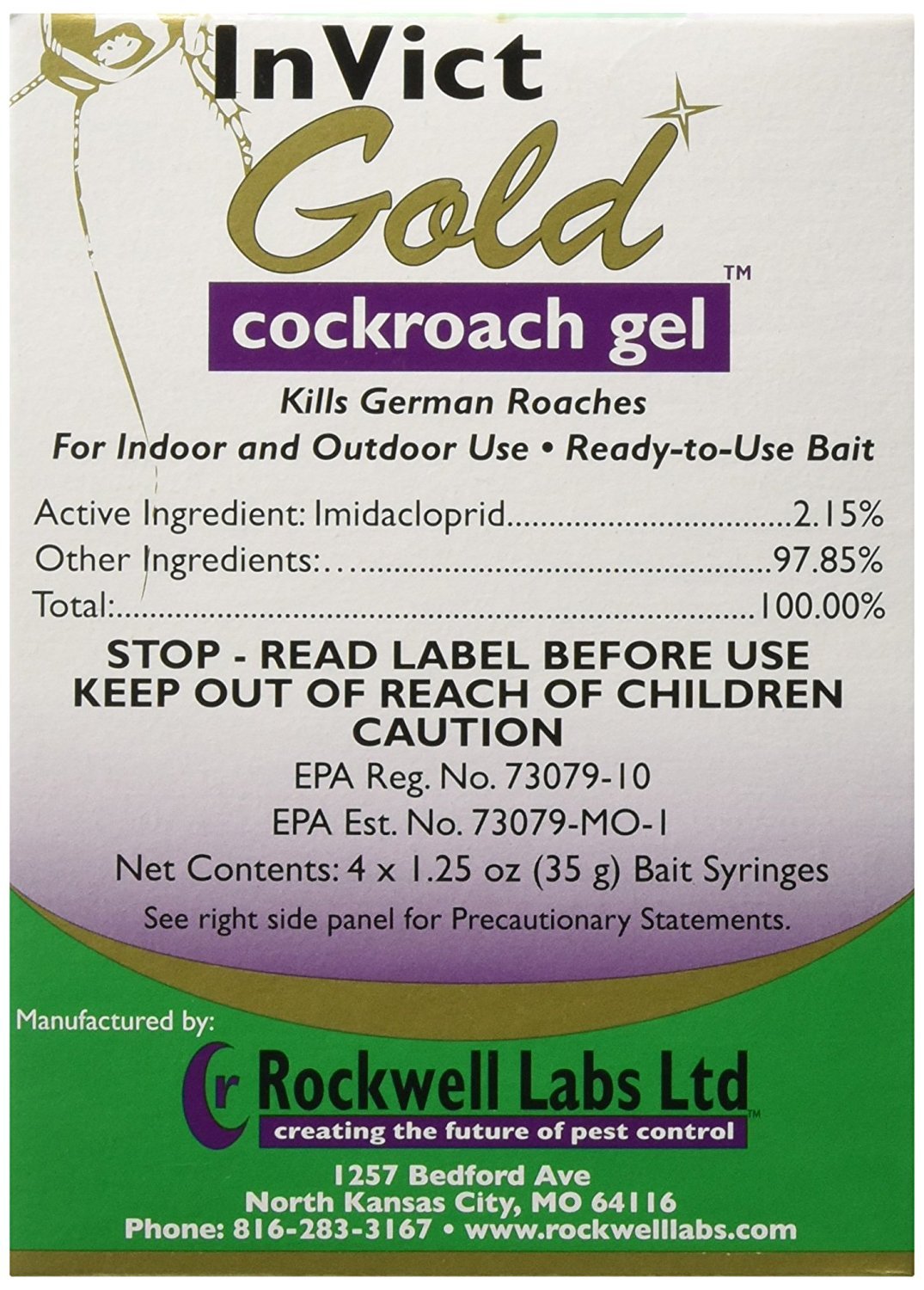Invict Gold Roach Gel pack with tubes ready for rapid roach control