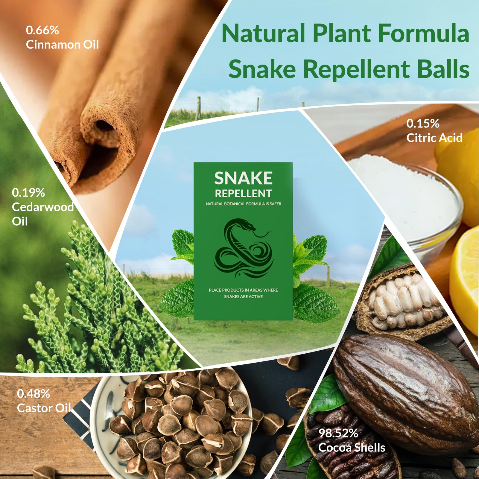InviGuard snake deterrent balls placed in garage or patio area preventing snake presence