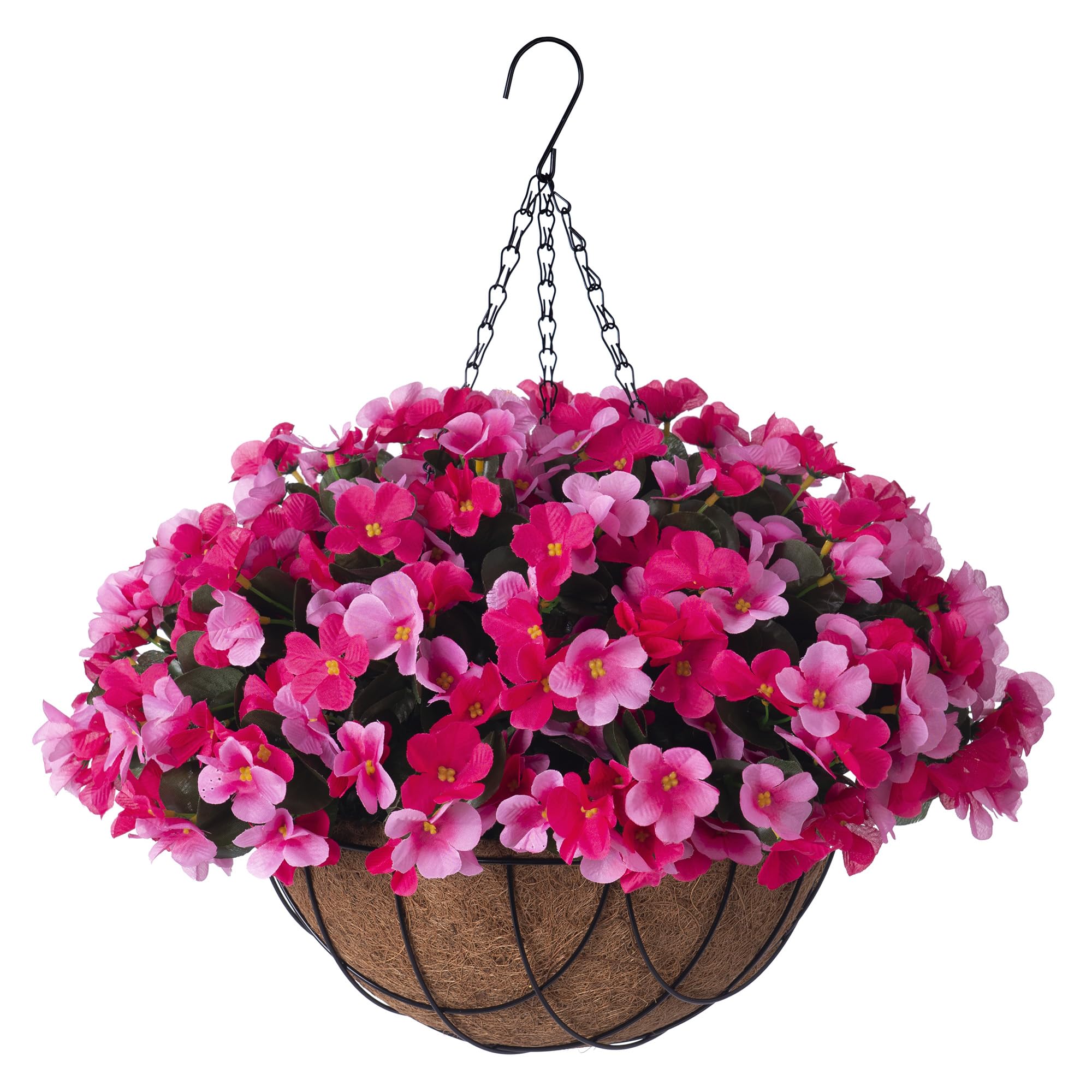 INXUGAO artificial hanging flowers basket assembly for quick outdoor decor setup.