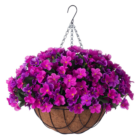 INXUGAO hanging hydrangea basket ready for easy outdoor decor assembly