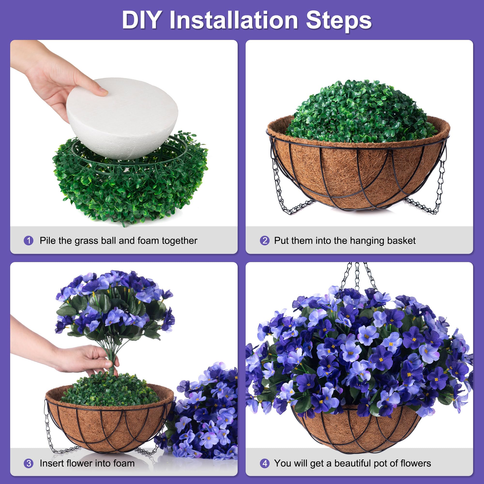 INXUGAO four hydrangea branches provide lush greenery without watering.