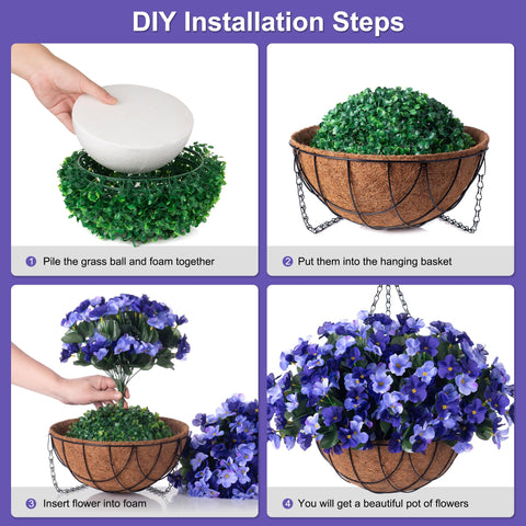 INXUGAO four hydrangea branches provide lush greenery without watering.