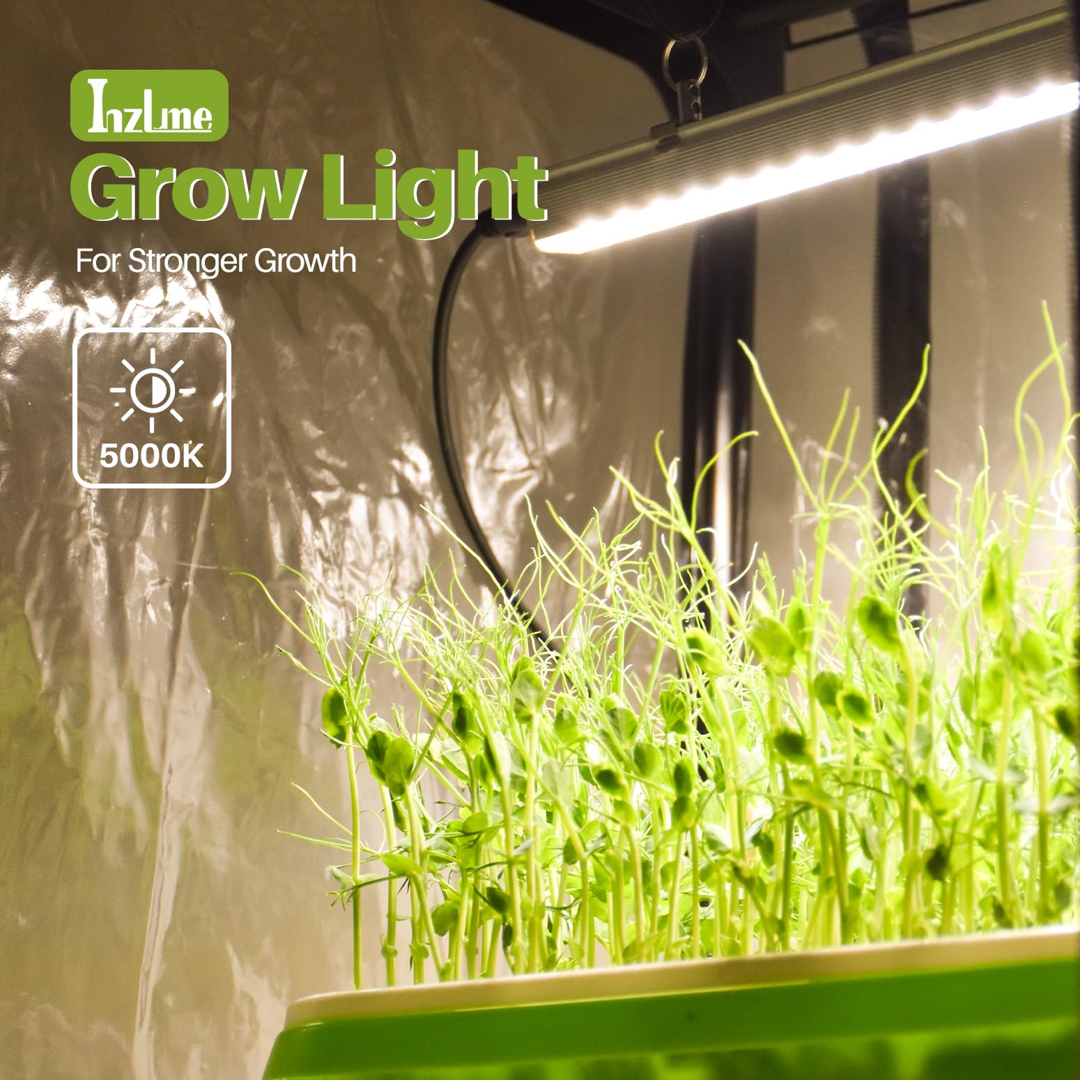 Inzlume sturdy shelf setup shows reliable support for trays and seed-starting kits.